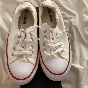 White Converse Size 8 shoreline slip on Sneaker